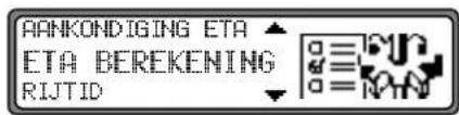AANKONDIGING ETA ETA BEREKENING RIJTID