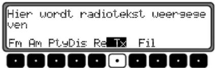 Hier wordt radiotekst ueersgese ven Fm Am PtyDis Re Tx Fil