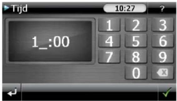 Tijd 10:27 1_:00 1 2 3 4 5 6 7 8 9 0