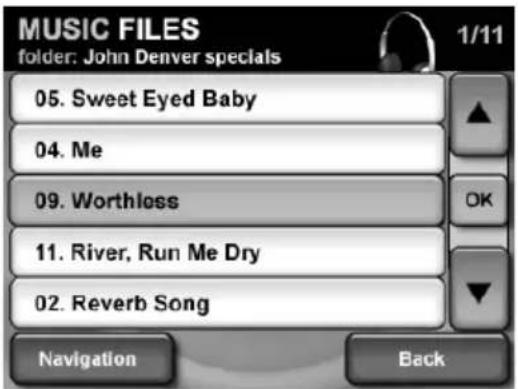 VDO DAYTON MS 2110 - Browser - muziektitels uit mappen selecteren - 2
