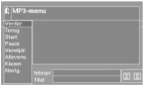 VDO DAYTON MCF 5401 - MP3-menu - 3