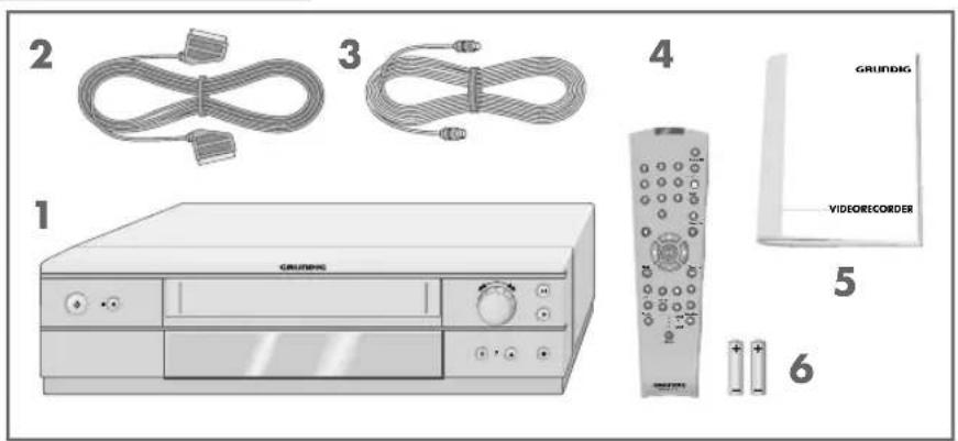 1 2 3 4 GRÜNDIG VIDEORECORDER 5 6