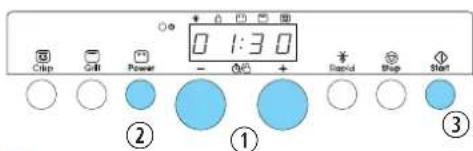 0 1:30 Clip Ctrl Power - + Send Stop Start ② ① ③