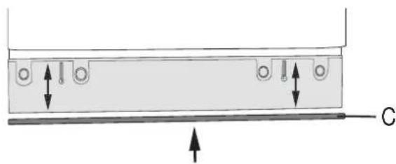 ASKO D3120 - Monteren van de afdichtstrip (op de afdichtplaat van de vloersokkel) - 2