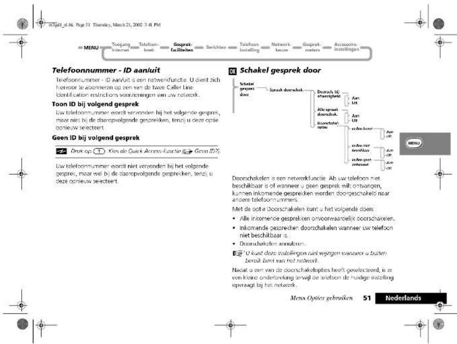 Telefoonnummer - ID aanluit Telefoonnummer - ID aanluit is een netwerkfunctie. U dient zich hervoor te asmonnen op een van de twee Caller Line klontification restrictions vanzerningen en uw netwerk. Toon ID bij volgend gesprek Iuw telefoonnummer wordt verzonden bij het volgende gesprek, maar niet bij de dooropvolgende gespreiken, tenzij u deze optie opnieuw selecteert. Geen ID bij volgend gesprek 72 Druk op 1 Kies de Quick Access-factie (→ Geen ID). Iuw telefoonnummer wordt niet verzonden bij het volgende gesprek, maar we bij de dooropvolgende gespreiken, tenzij u deze opnieuw selecteert. Schakel gesprek door Sprink doorshek Doorsch bij dansplijkeld Aan Uit Alle sprink doorshek Aan Uit Diverskabels spunk Aan Uit dozen uit dansplijkeld Aan Uit dozen uit dansplijkeld Aan Uit dozen uit dansplijkeld Aan Uit dozen uit dansplijkeld Aan Uit dozen uit dansplijkeld Aan Uit dozen uit dansplijkeld Aan Uit dozen uit dansplijkeld Aan
