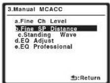 PIONEER VSX-LX50 - Selecteer 'Fine SP Distance' in het instelmenu Manual MCACC. - 1