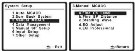 PIONEER VSX-LX50 - Selecteer 'Manual MCACC' in het menu System Setup. - 1