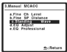 PIONEER VSX-LX50 - Selecteer 'Standing Wave' in het instelmenu Manual MCACC. - 1