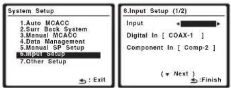 PIONEER VSX-LX50 - Selecteer 'Input Setup' in het menu System Setup. - 1
