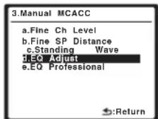 PIONEER VSX-LX50 - Selecteer 'EQ Adjust' in het instelmenu Manual MCACC. - 1