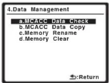 PIONEER VSX-LX50 - Selecteer 'Data Management' in het menu System Setup. - 2