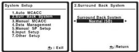 PIONEER VSX-LX50 - Selecteer 'Surr Back System' in het menu System Setup. - 1