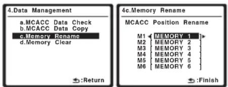 PIONEER VSX-LX50 - Voorgedefinieerde MCACC-instellingen een naam geven - 1