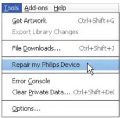 PHILIPS GoGear SA2SONGBIRD - De Philips MP3-/MP4-speler resetten: - 1
