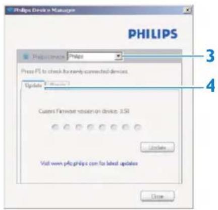PHILIPS GoGear SA2115 02 - Handmatig controlleren of uw firmware nog up-to-date is: - 1