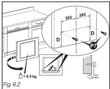 262 262 D D P7 = 8.5 kg Fig. 6.2 3 mm