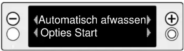Automatisch afwassen Opties Start