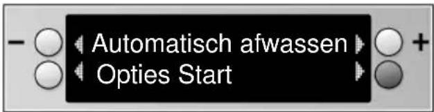 Automatisch afwassen Opties Start
