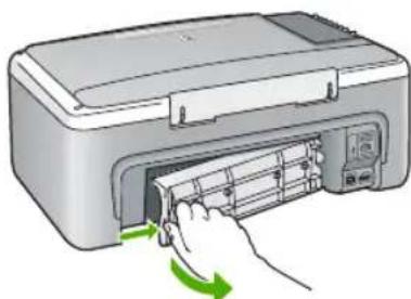 HP Deskjet F375 - Een papierstoring in de achterklep verhelpen. - 1