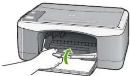 HP Deskjet F375 - Een papierstoring in de voorklep verhelpen. - 3