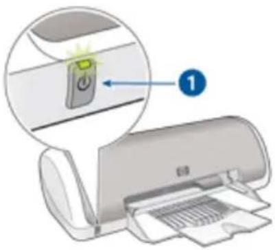HP Deskjet D1460 - Aan/uit-knop en -lampje - 1