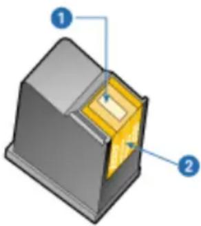 HP Deskjet D1460 - Contactpunten van printcartridges handmatig reinigen - 1