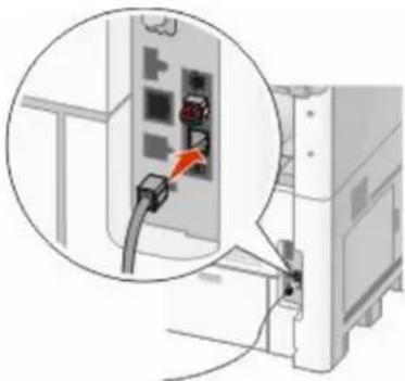 TOSHIBA E-Studio 530S - De printer rechtstreeks op een telefoonwandcontactdoos aansluiten (Duitsland) - 1