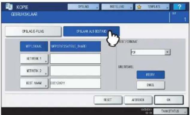 KOPIE GEbruiksklaar OPSLAG E-PLING OPSLAAN ALS BESTAND MFP LOGAAL MFP07072547FILE_SHARE1 NETWORK 1 NETWORK 2 BEST. NAAM DOC129511 BEST FORMAAT PDF MULTIENAMEL MERRY ENKEL RESET AFBREKEN OK 10/02/2011 00:54 TANKSTATUS