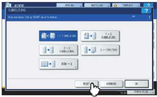 TOSHIBA E-Studio 4540C - Ingestelde functies annuleren - 1