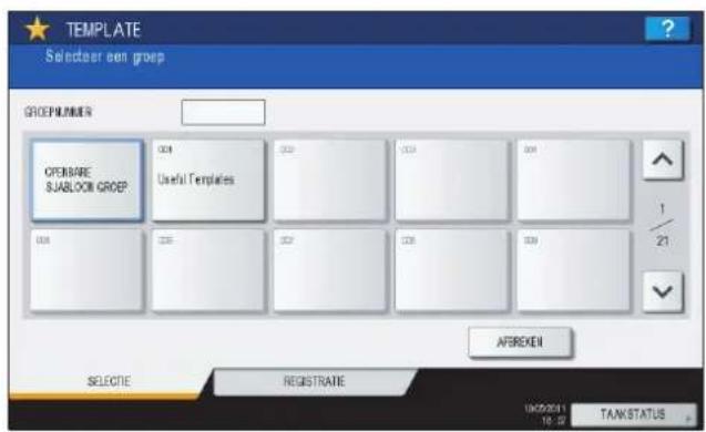 TEMPLATE Selecteer een groep GROEPSLINKER OPERSARE SUABLOCK GROEP 004 Useful Templates 002 001 004 1 21 008 006 007 008 009 AFIREXEN SELECTIE REGISTRATIE 19/05/2011 19.27 TANKSTATUS