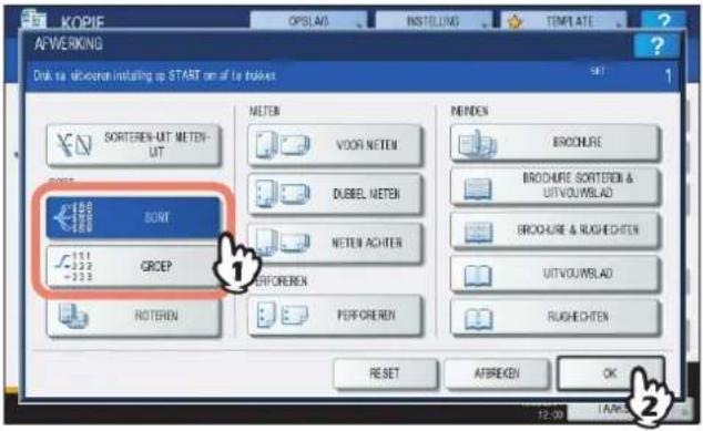 KOPIE AFVERIKING Disk to advance installing up START on of the task SORTEREN-UT NETEN- UT BORTS SONY GROEP NOTEREN NETEN VOOR NETEN DUBEL NETEN NETEN ACHTER PERFOREREN PERFOREREN RENDEN BROCHURE BROCHURE SORTEREN & UITVOUWRLAD BROCHURE & RUGHECHEN UITVOUWRLAD RUGHECHEN RESET AFREKEN OK 12:00 1 AM 2