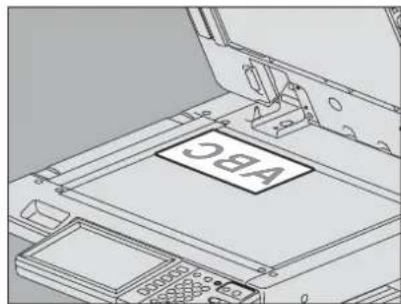 TOSHIBA E-studio 355 - Leg het origineel op de glasplaat. - 1