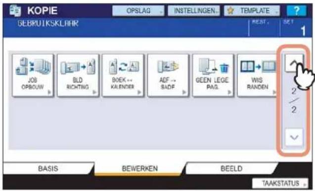 KOPIE GEBRUTSKLHRK OPSLAG INSTELLINGEN... TEMPLATE ? 1 BASIS BEWERKEN BEELD TAAKSTATUS