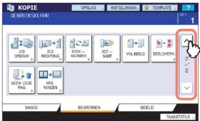 KOPIE GEBRUTIKSKLAAR OPSLAG INSTELLINGEN TEMPLATE SET 1 JOB OPBOW BLD RICHTING BOEK → KALENDER ADF → SADF VOL BEELD BEELDERH 2 2 GREEN LEGE PAG. WIS RANDEN BASIS BEWERKEN BEELD TAAKSTATUS