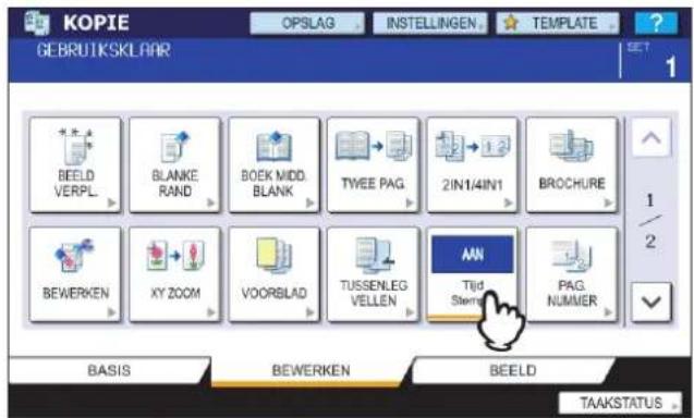 KOPIE GEBRUTIKSKLAR OPSLAG INSTELLINGEN TEMPLATE BEELED VERPL BLANKE RAND BOEK MIDD. BLANK TWEE PAG. 2IN1/4IN1 BROCHURE BEWERKEN XY ZOOM VOORBLAD TUSSENLEG VELLEN ANN Tijd Stenel PAG. NUMMER BASIS BEWERKEN BEELD TAAKSTATUS