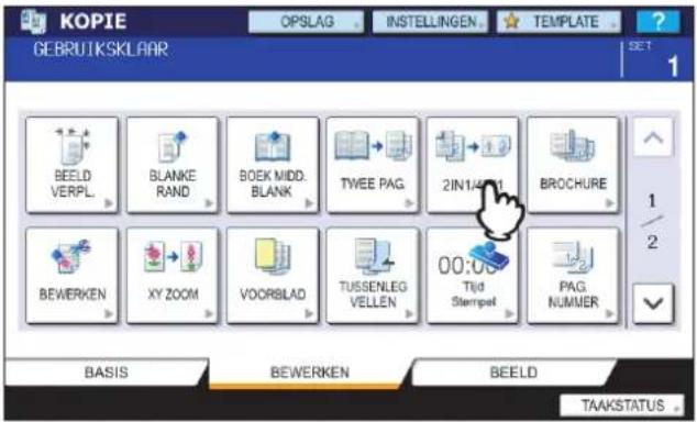 KOPIE GEBRUTSKLAAR OPSLAG INSTELLINGEN TEMPLATE SET 1 BEELD VERPL BLANKE RAND BOEK MIDD. BLANK TWEE PAG 2IN149 BROCHURE 1/2 BEWERKEN XY ZOOM VOORBIAD TUSSENLEG VELLEN 00:00 Tijd Stempel PAG. NUMMER BASIS BEWERKEN BEELD TAAKSTATUS