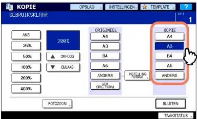 KOPIE GEBRUIKSKLAAR OPSLAG INSTELLINGEN TEMPLATE SET AMS 25% 50% 100% 200% 400% ORIGINEEL A4 A3 B4 A5 ANDERS GEM ORIC FORM. ORIGINEEL A4 A3 B4 A5 ANDERS INSTALLING FORM KOPIE A4 A3 B4 A5 ANDERS FOTOZOOM SLUITEN TAAKSTATUS