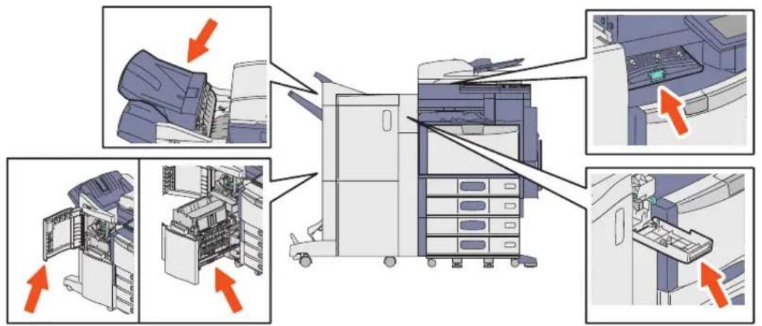 TOSHIBA E-studio 2540C - Kleppen van de Finisher, Perforatie-unit en Overbruggingsunit (alle optioneel) - 2