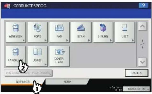 GEBRIKERSPROG ALGEMEN KOPIE FAX SCAN E-FLING LIST PAPIERLATE ADRES CONTR E-MAIL SUITEN WIDE GEBRIKERS - WASHROOMS GEBRIKER ADMIN 10/09/2012 12:33 TAAKESTATUS