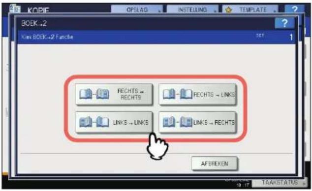 TOSHIBA E-Studio 2051C - Selecteer de boekkopieerfunctie. - 1