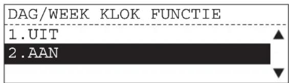 DAG/WEEK KLOK FUNCTIE 1.UIT 2.AAN