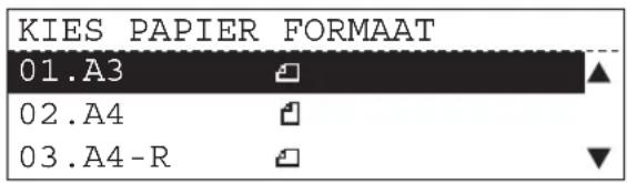 KIES PAPIER FORMAAT 01.A3 02.A4 03.A4-R