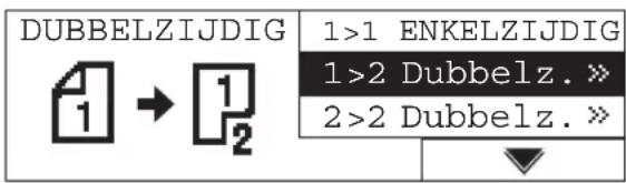 DUBBELZIJDIG 1>1 ENKELZIJDIG 1>2 Dubbelz. » 2>2 Dubbelz. »