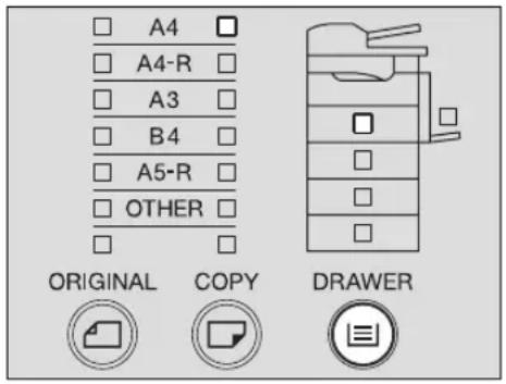 A4 A4-R A3 B4 A5-R OTHER ORIGINAL COPY DRAWER