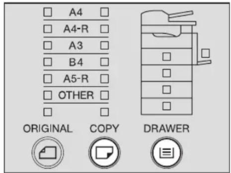 A4 A4-R A3 B4 A5-R OTHER ORIGINAL COPY DRAWER