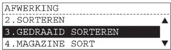 AFWERKING 2 .SORTEREN 3 .GEDRAAID SORTEREN 4 .MAGAZINE SORT