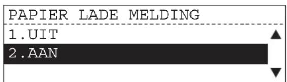 PAPIER LADE MELDING 1.UIT 2.AAN