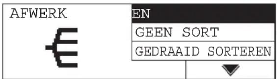 AFWERK EN GEEN SORT GEDRAAID SORTEREN