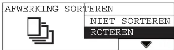 AFWERKING SORTEREN NIET SORTEREN ROTEREN