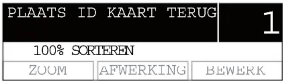 PLAATS ID KAART TERUG 100% SORTEREN ZOOM AFWERKING BEWERK